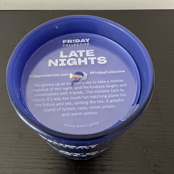 Fr!day Collective Late Nights 8oz Candle - Picture 2 of 3